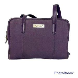 Coach 6214 Vintage Neo East West Shoulder Tote Bag Purple Neoprene